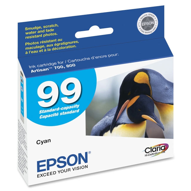 Epson Claria No. 99 Standard Capacity Cyan Ink Cartridge
